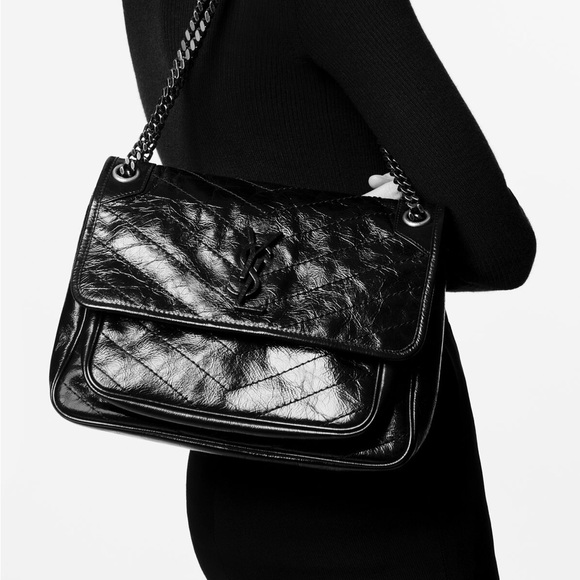 YSL Niki Medium Chain Bag- Navy - Picture 13 of 14